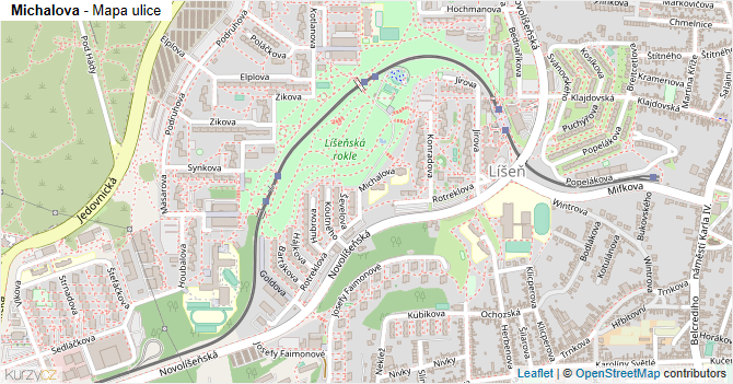 Michalova - mapa ulice