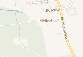 Midlochova v obci Brno - mapa ulice