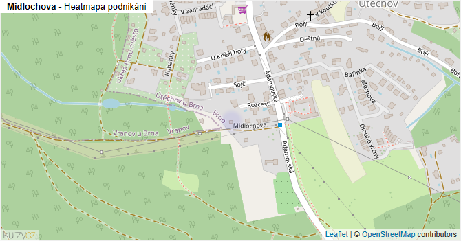 Midlochova - mapa podnikání