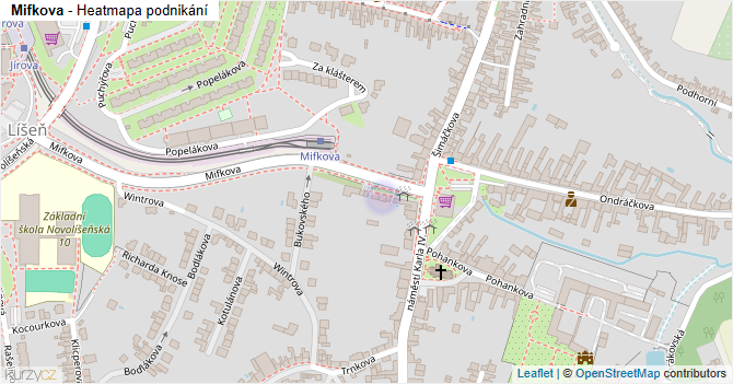 Mifkova - mapa podnikání