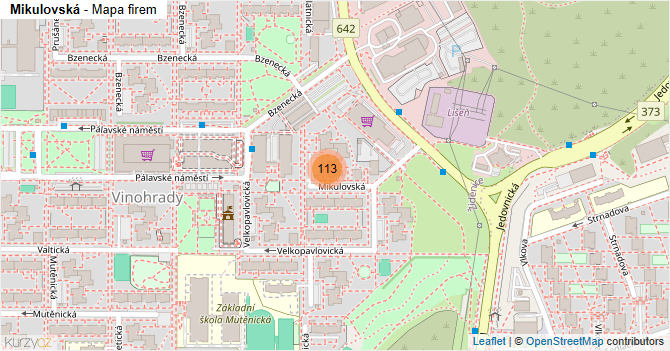 Mikulovská - mapa firem