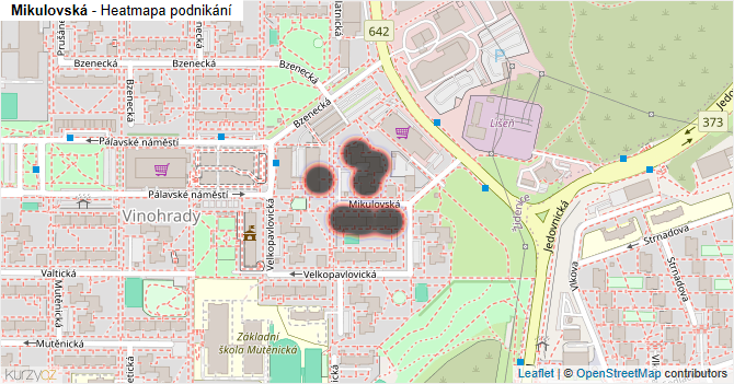 Mikulovská - mapa podnikání