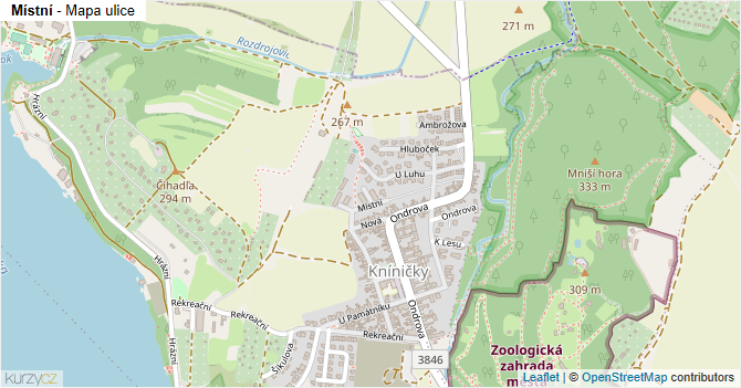 Místní - mapa ulice