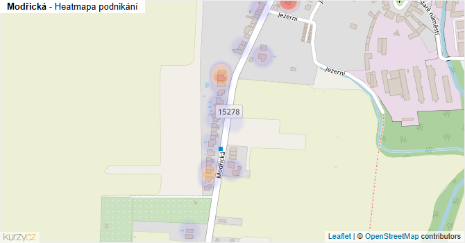 Modřická - mapa podnikání