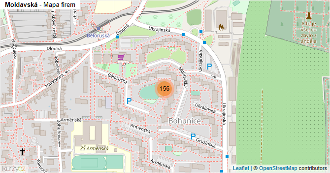 Moldavská - mapa firem