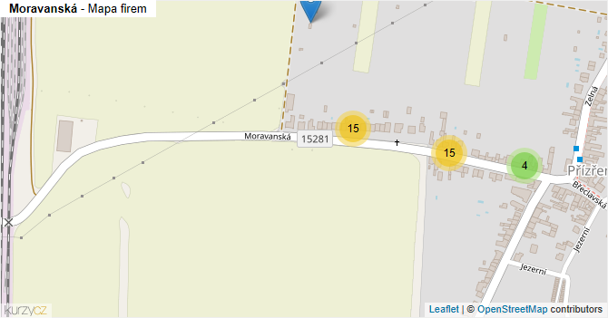 Moravanská - mapa firem