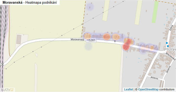 Moravanská - mapa podnikání