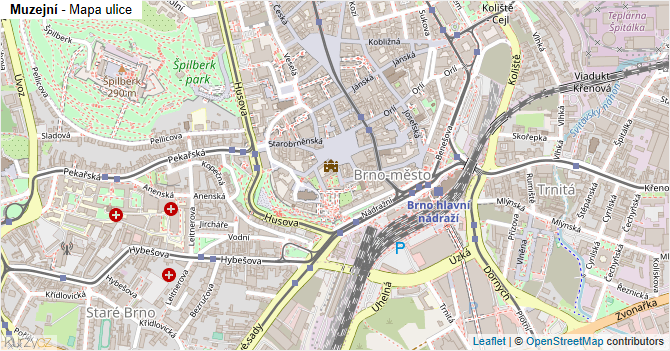 Muzejní - mapa ulice