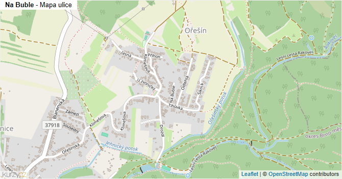 Na Buble - mapa ulice