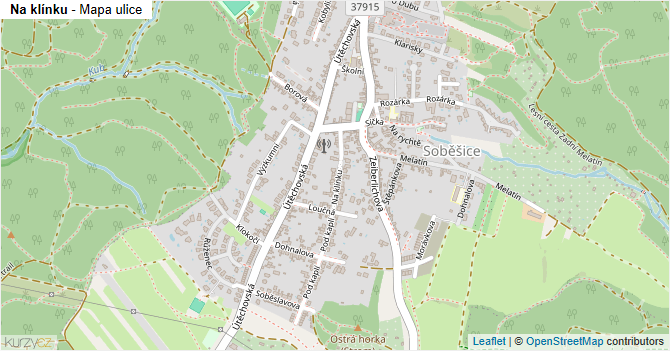Na klínku - mapa ulice