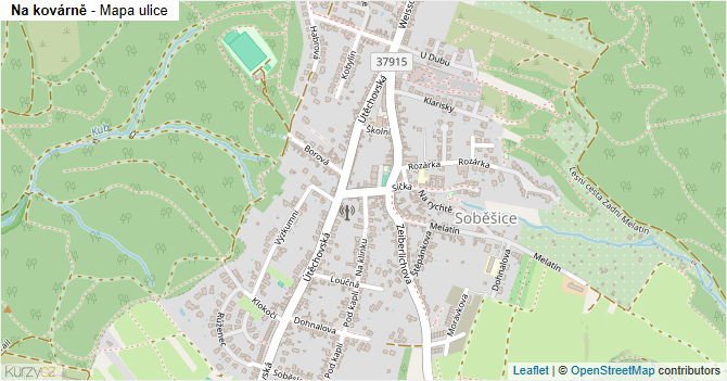Na kovárně - mapa ulice