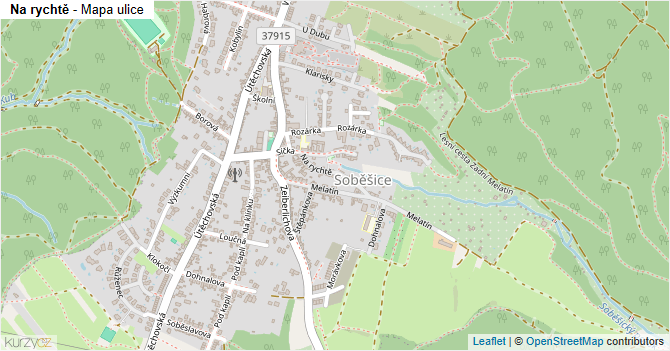 Na rychtě - mapa ulice