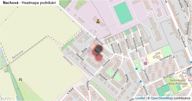Nachová - mapa podnikání