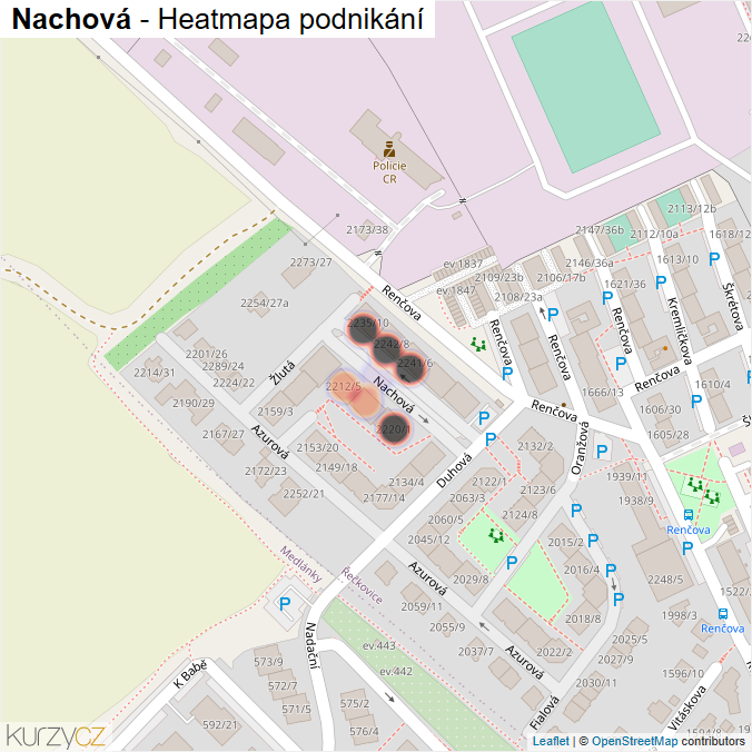 Mapa Nachová - Firmy v ulici.
