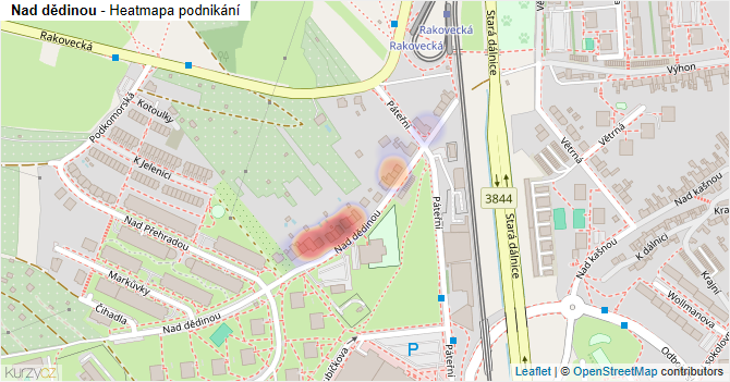 Nad dědinou - mapa podnikání