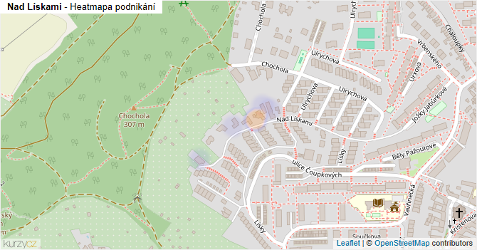 Nad Lískami - mapa podnikání