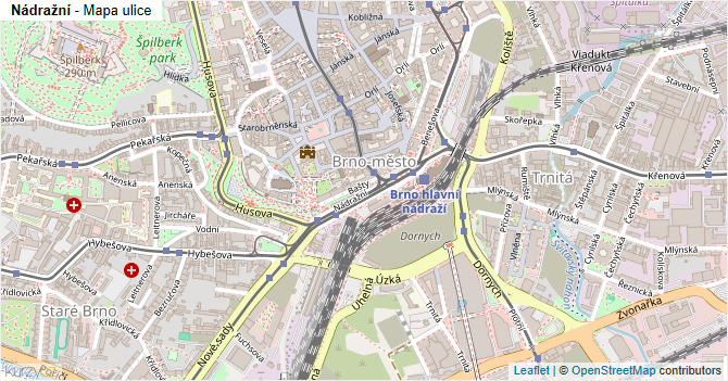 Nádražní - mapa ulice