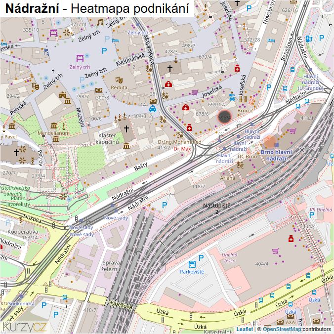 Mapa Nádražní - Firmy v ulici.