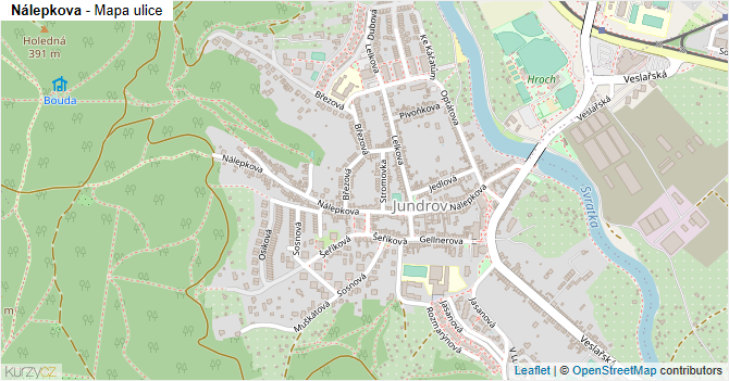 Nálepkova - mapa ulice