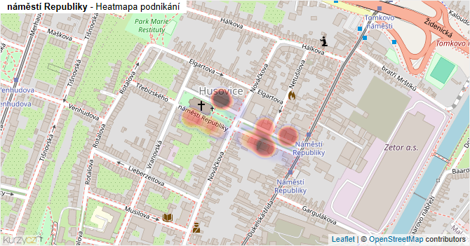 náměstí Republiky - mapa podnikání