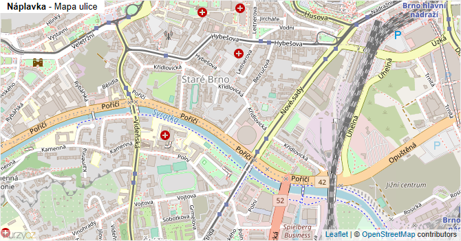 Náplavka - mapa ulice