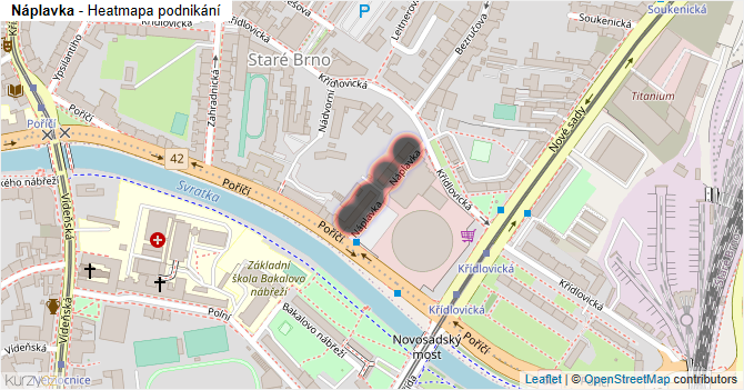 Náplavka - mapa podnikání