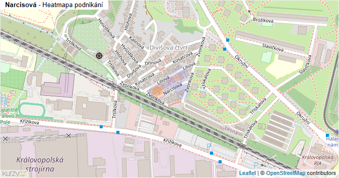 Narcisová - mapa podnikání