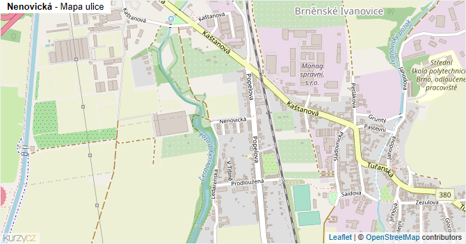 Nenovická - mapa ulice