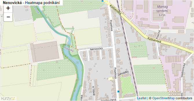 Nenovická - mapa podnikání