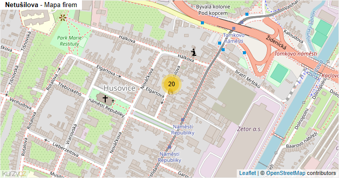 Netušilova - mapa firem
