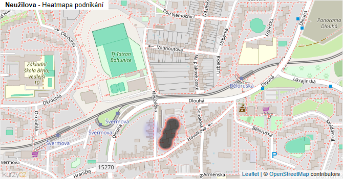 Neužilova - mapa podnikání