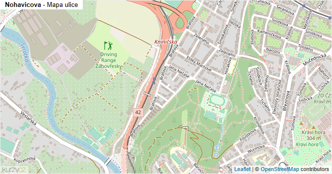 Nohavicova - mapa ulice