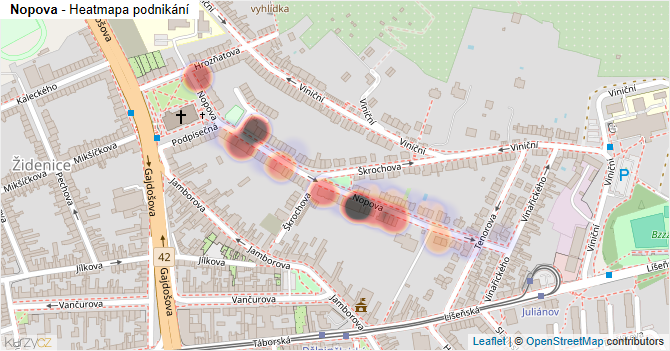 Nopova - mapa podnikání