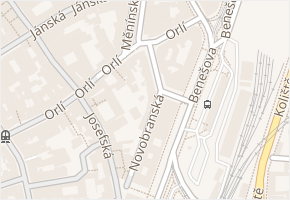 Novobranská v obci Brno - mapa ulice