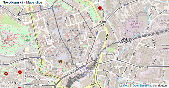 Novobranská - mapa ulice