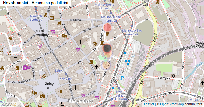 Novobranská - mapa podnikání