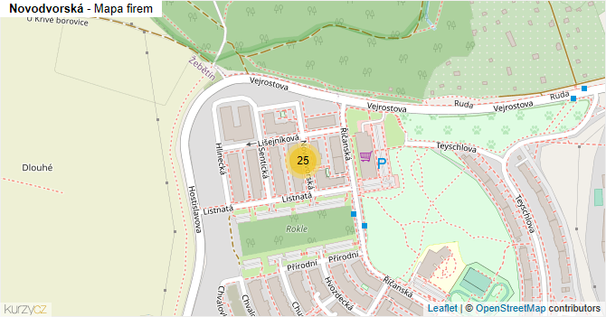 Novodvorská - mapa firem
