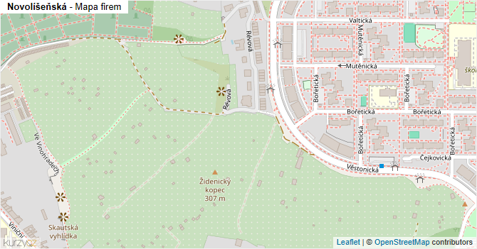 Novolíšeňská - mapa firem