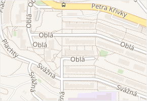 Oblá v obci Brno - mapa ulice