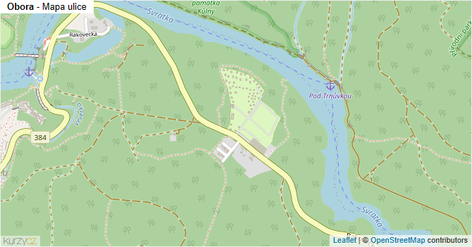 Obora - mapa ulice