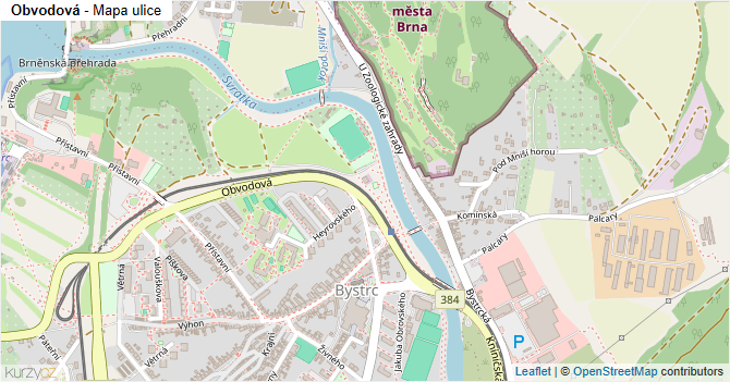 Obvodová - mapa ulice