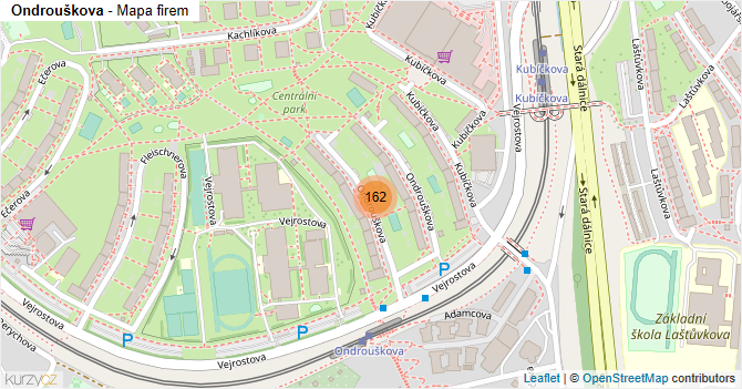 Ondrouškova - mapa firem