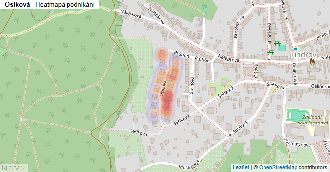 Osiková - mapa podnikání