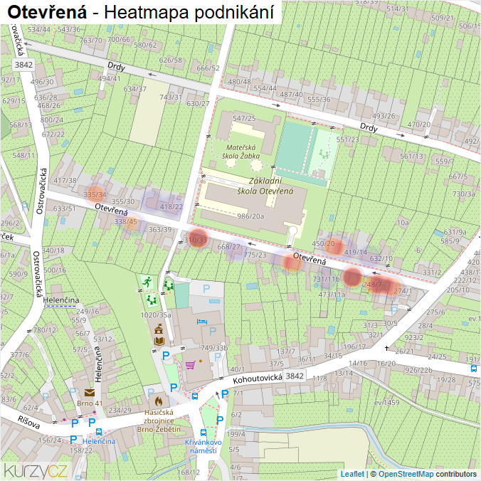 Mapa Otevřená - Firmy v ulici.