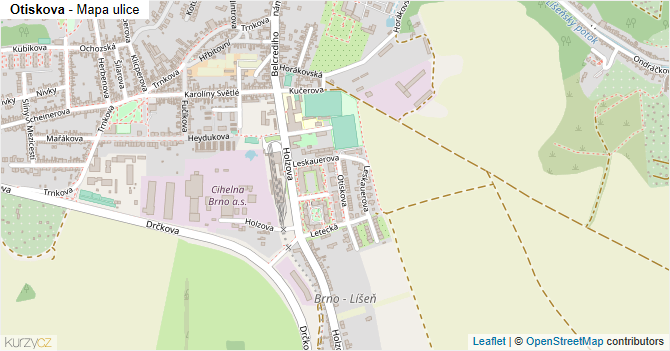 Otiskova - mapa ulice