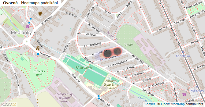 Ovocná - mapa podnikání
