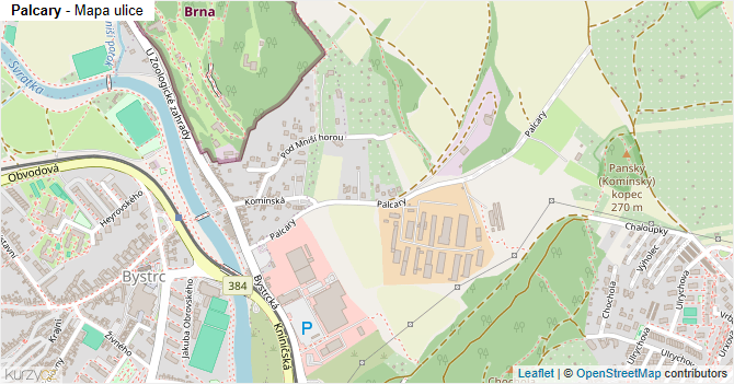 Palcary - mapa ulice