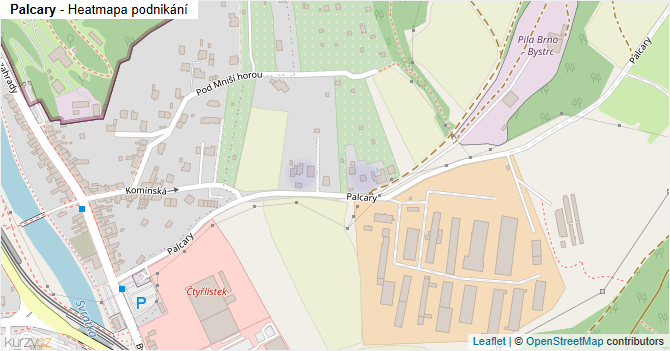 Palcary - mapa podnikání