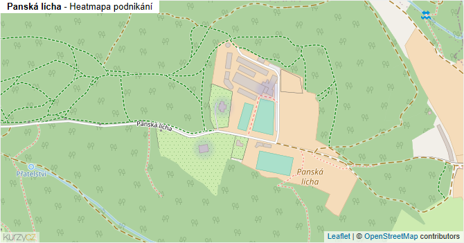 Panská lícha - mapa podnikání