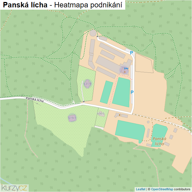 Mapa Panská lícha - Firmy v ulici.